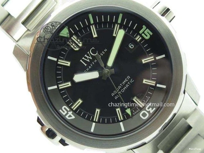 MIROTIME 0101 UrbanStyle Aquatimer Automatic IW329002 V6F 1:1 Best Edition Black Dial On SS Bracelet MIYOTA 7317